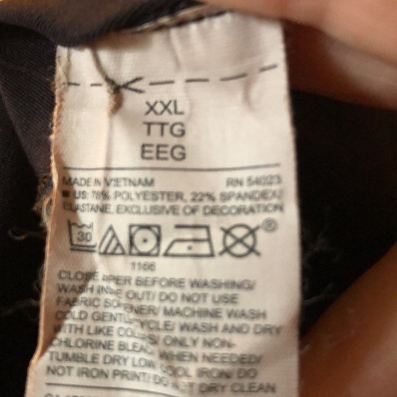 Old Navy Go Dry active reflective leg strip zip back pouch tie drawstring xxl - Picture 5 of 6